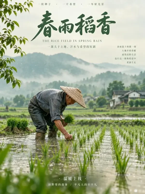 《春雨润田》- 红果短剧乡村励志短剧封面 《春雨润田》- 红果短剧乡村励志短剧封面